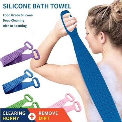 🧼Spazzola per lavare la schiena in silicone, doppio lato, esfoliante per il corpo con setole morbide in silicone