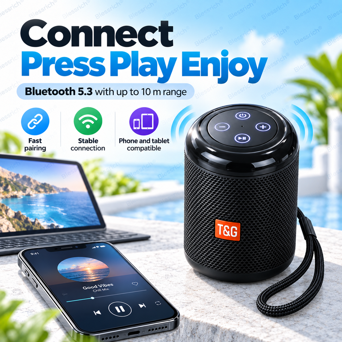 🥳2026 OFFERTA SPECIALE 🔥 SCONTO 50%! Altoparlante Bluetooth portatile – Bluetooth 5.3, suono chiaro da 5W, riproduzione scheda TF + USB, chiamate vivavoce. Compatto, leggero e facile da trasportare. Ottimo suono ovunque! 🎶🔊