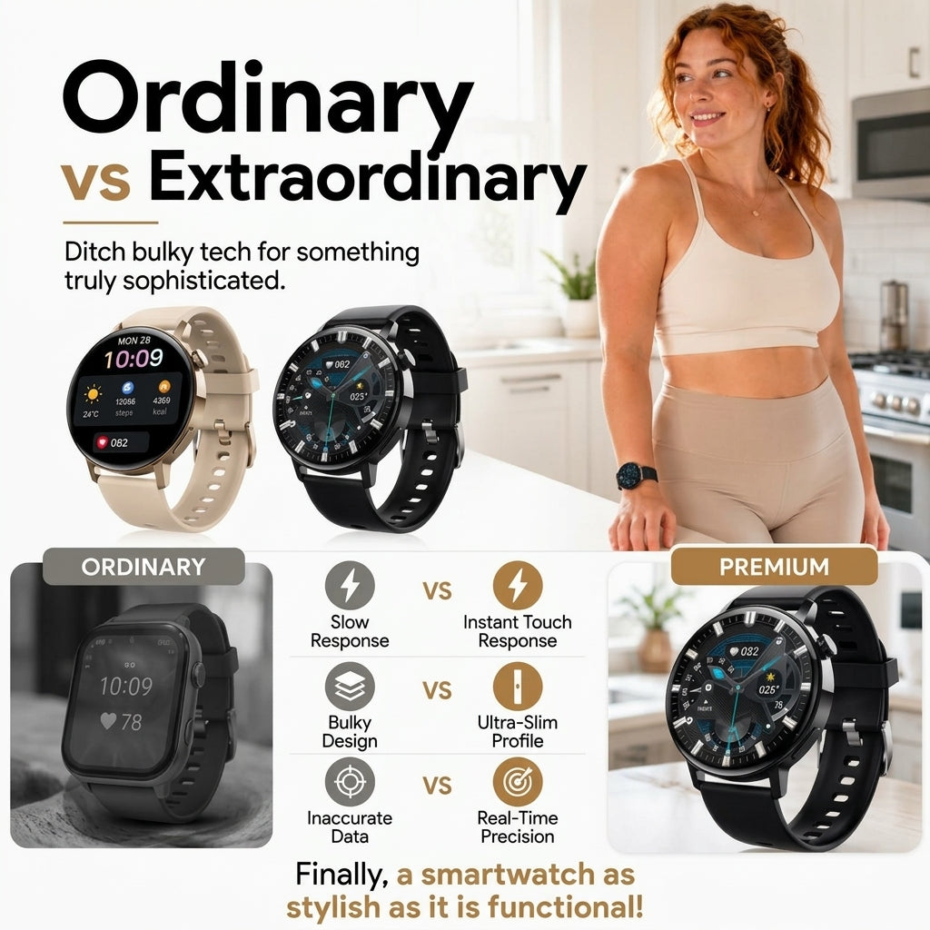 ⌚ OFFERTA A TEMPO LIMITATO 50% DI SCONTO! 💡 Orologio Intelligente Multifunzione – Monitoraggio Salute, Chiamate Vivavoce, Ideale per lo Sport ✨