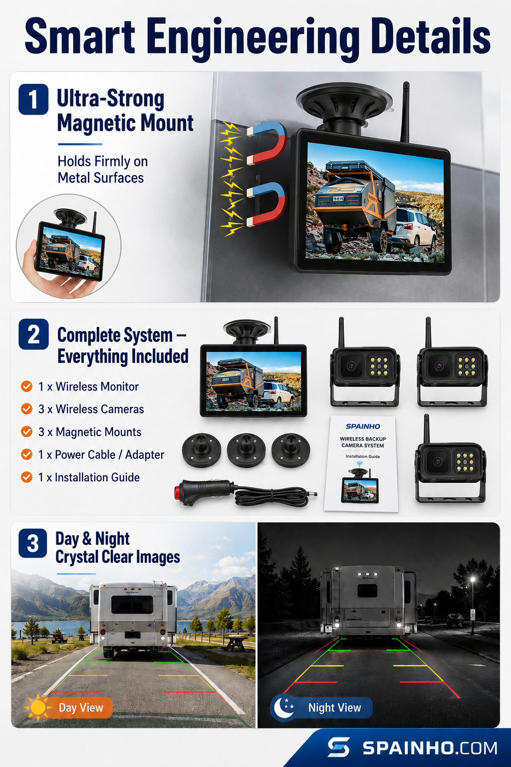 🔥🎁Nuovo 50% DI SCONTO🔥Sistema telecamera posteriore wireless 1080p