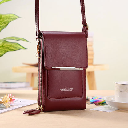 👜 📱 Portafogli‑borsa a tracolla per donna, elegante e semplice, con funzione touchscreen