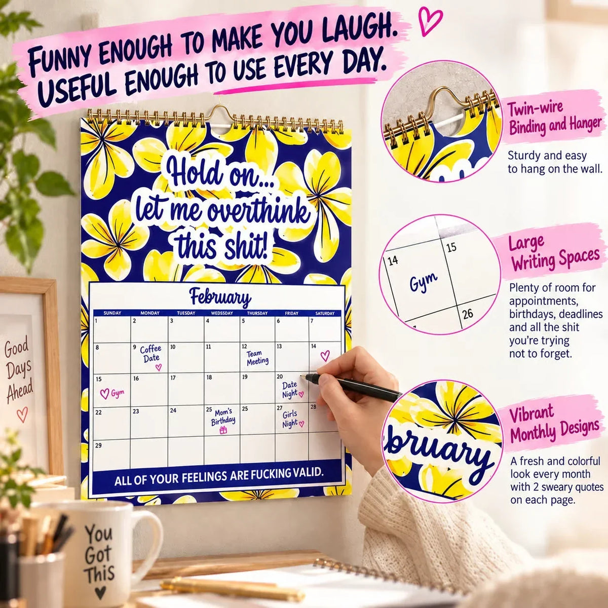 📅 Calendario da Parete Sweary Humor 2027