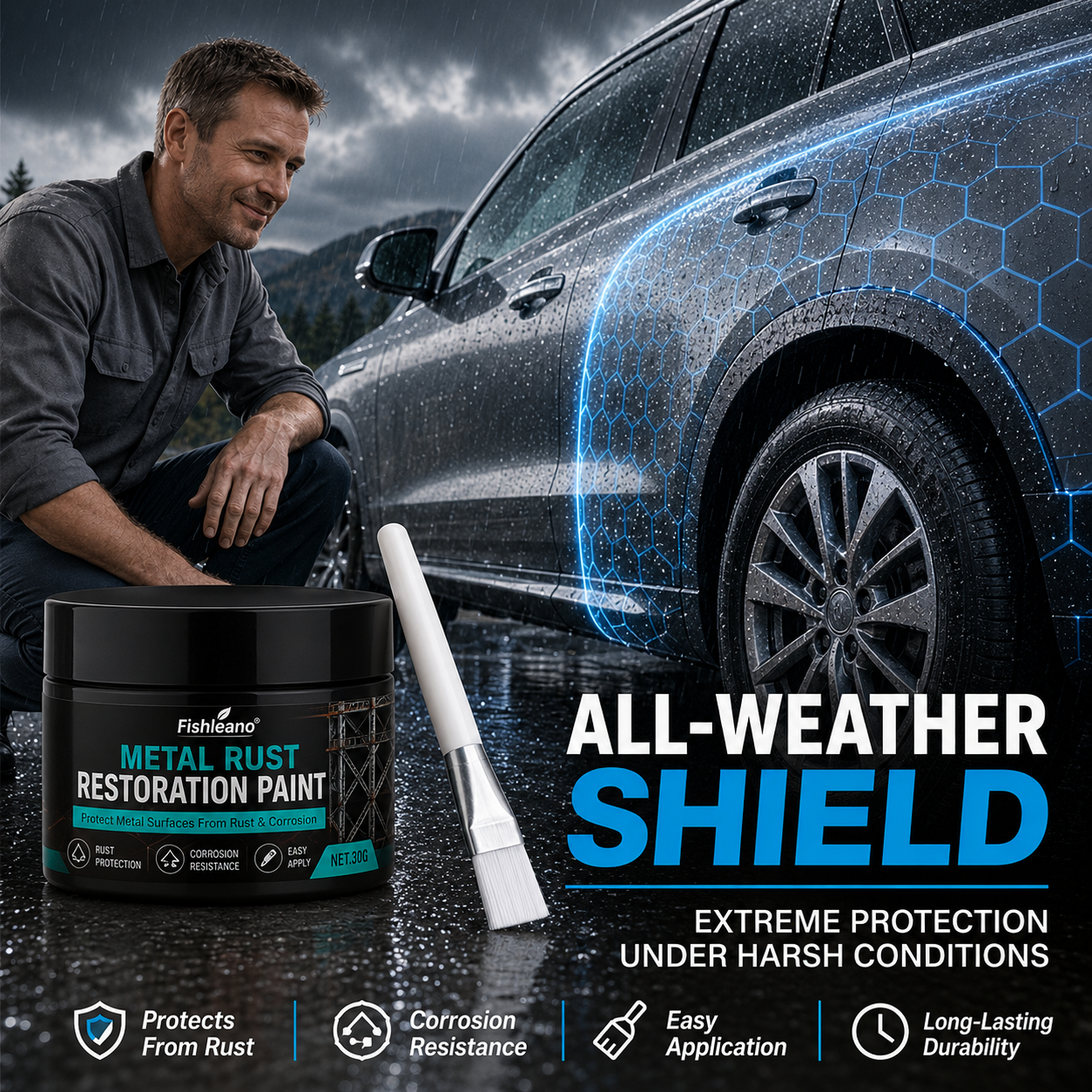 🛡️50% OFF NOW! Metal Rust Restoration Paint Paste‑Anti-Corrosion Rust Converter Coating, Restores & Protects Rusted Metal for Car Frames, Gates, Railings & Tools