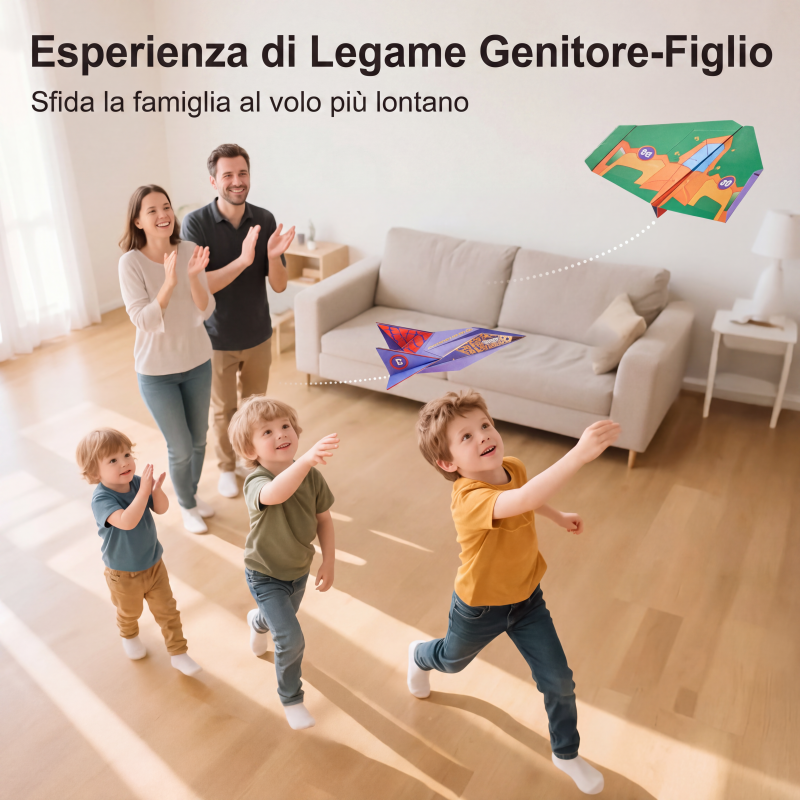 ✈️ SCONTO 50% ORA! ✨ Kit Aeroplani di Carta Fai da Te - Costruisci e Lancia 16 Modelli, Giocattolo STEM Educativo per Bambini 6‑12 Anni 🎯🧠  >