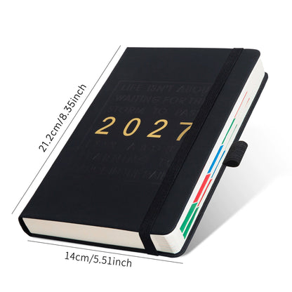 📅 50% DI SCONTO ORA! 📓 Taccuino calendario 2027 – Formato A5, una pagina al giorno con date stampate – Ideale per annotazioni giornaliere e consultazioni future ✨