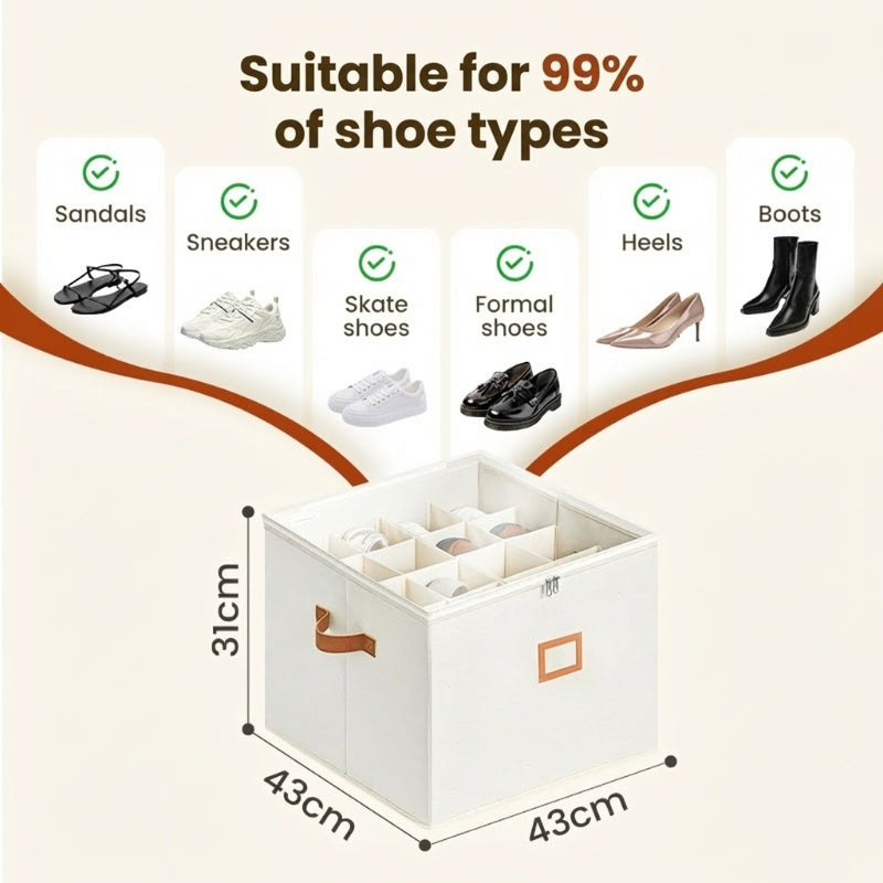 👟 Organizzatore per scarpe, 16 scomparti, salvaspazio