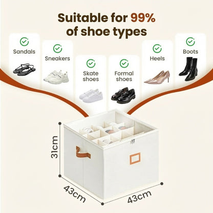 👟 Organizzatore per scarpe, 16 scomparti, salvaspazio
