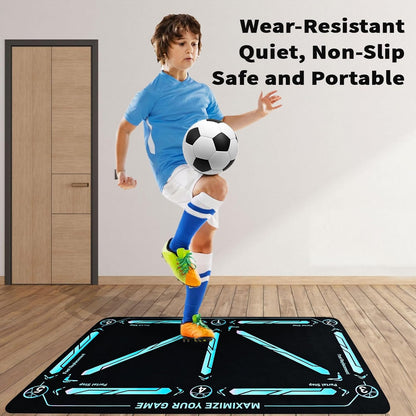 🎅ULTIMO GIORNO - SCONTO 50% - ⚽Tappeto per Allenamento Calcio per Tutti i Livelli, Antiscivolo e Silenzioso