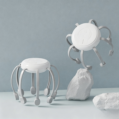 🐙 SCONTO DEL 50% ORA! 💆‍♂️ Massaggiatore Testa Intelligente a Polpo – Impastamento Rilassante, Modalità Multiple e Design Portatile 🔋