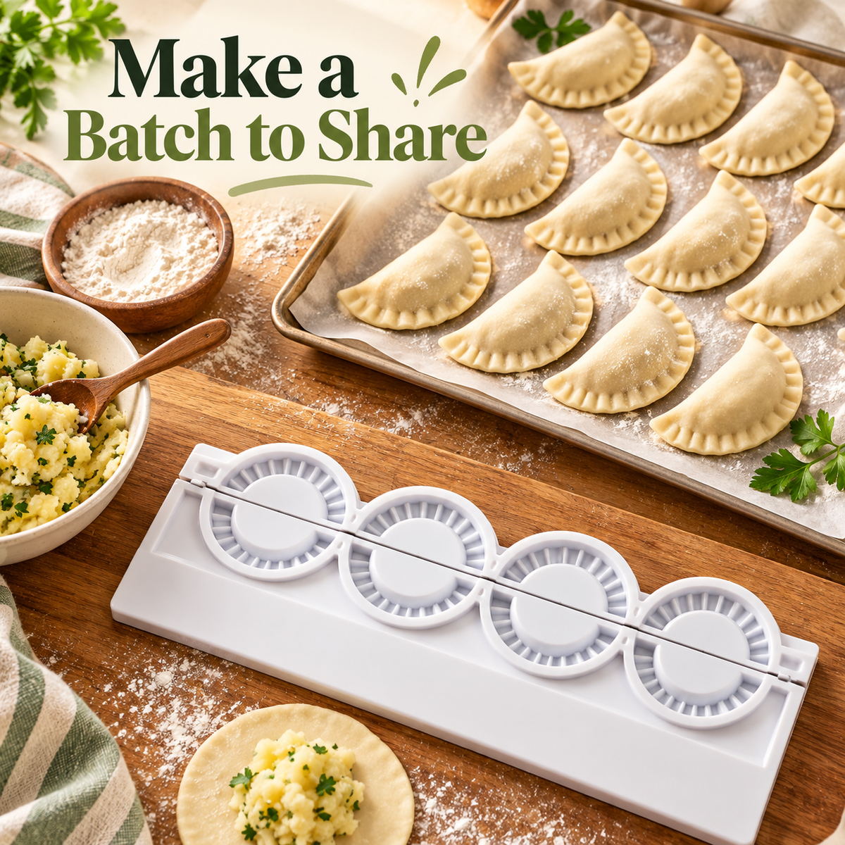 PIEROGIES Dumpling Maker – Stampo per ravioli da cucina e pressa per ravioli d’acqua