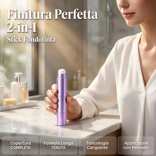 Fondotinta 2 in 1 che cambia colore