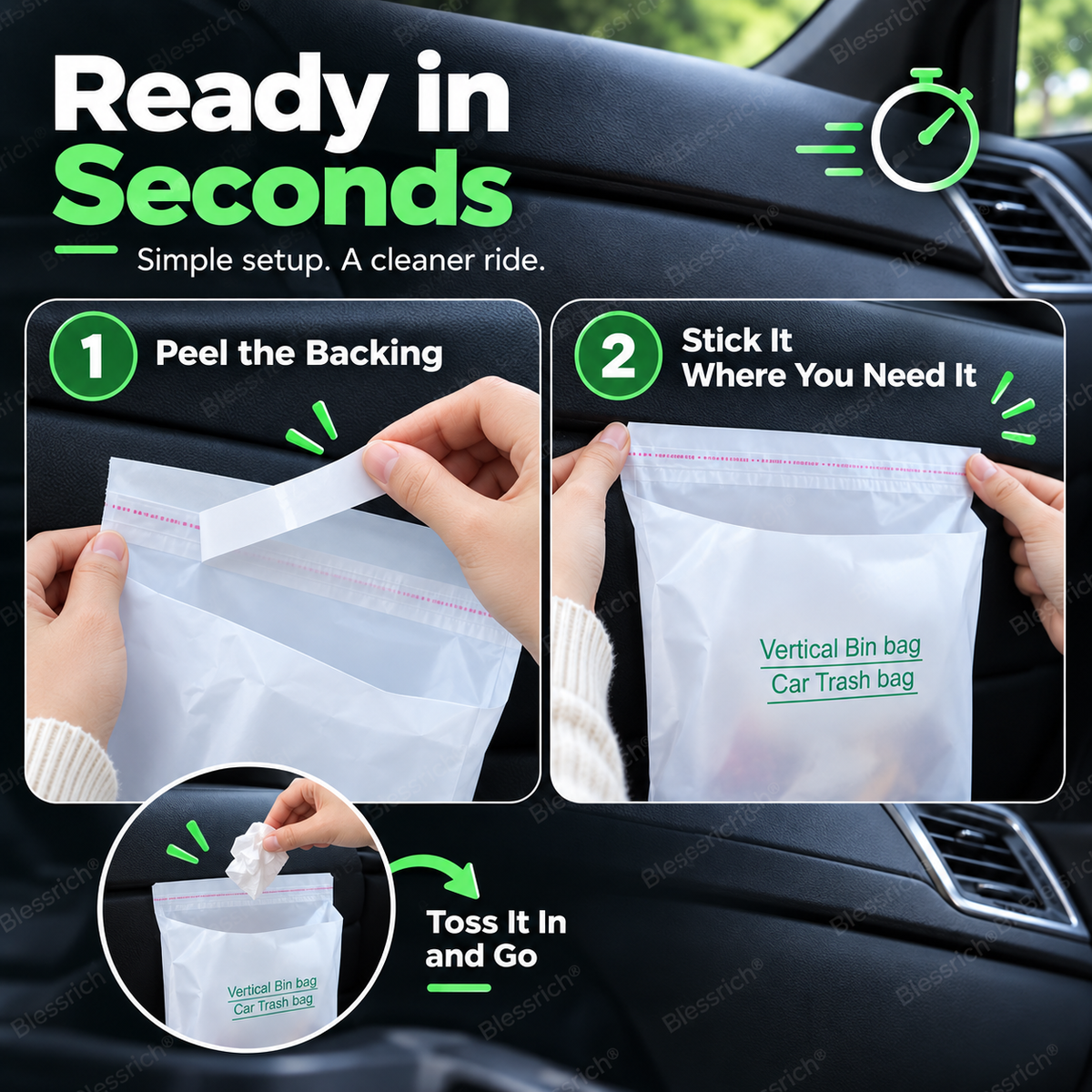 🥳2026 OFFERTA SPECIALE🥳💞OLTRE 50MILA PEZZI VENDUTI!🚗Sacchetti autoadesivi per l’auto – si attaccano ovunque, aderiscono saldamente. Multiuso: per rifiuti o ripostiglio. Nessun disordine, nessun segno. 🧹✨