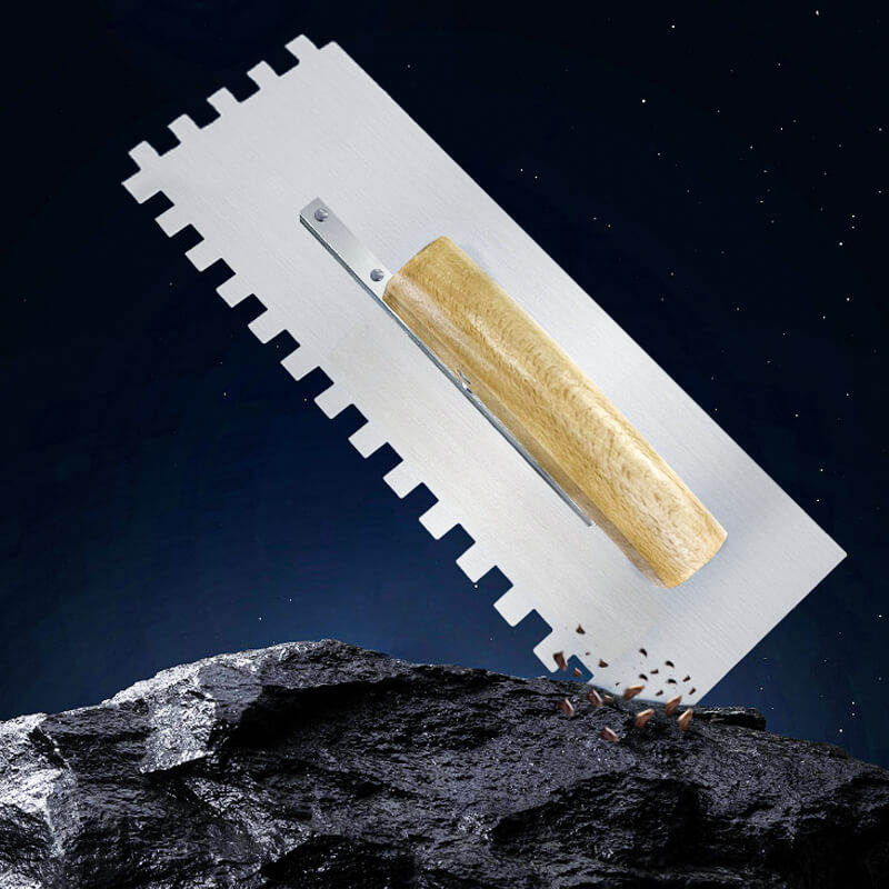 Utensile per piastrelle cazzuola dentata