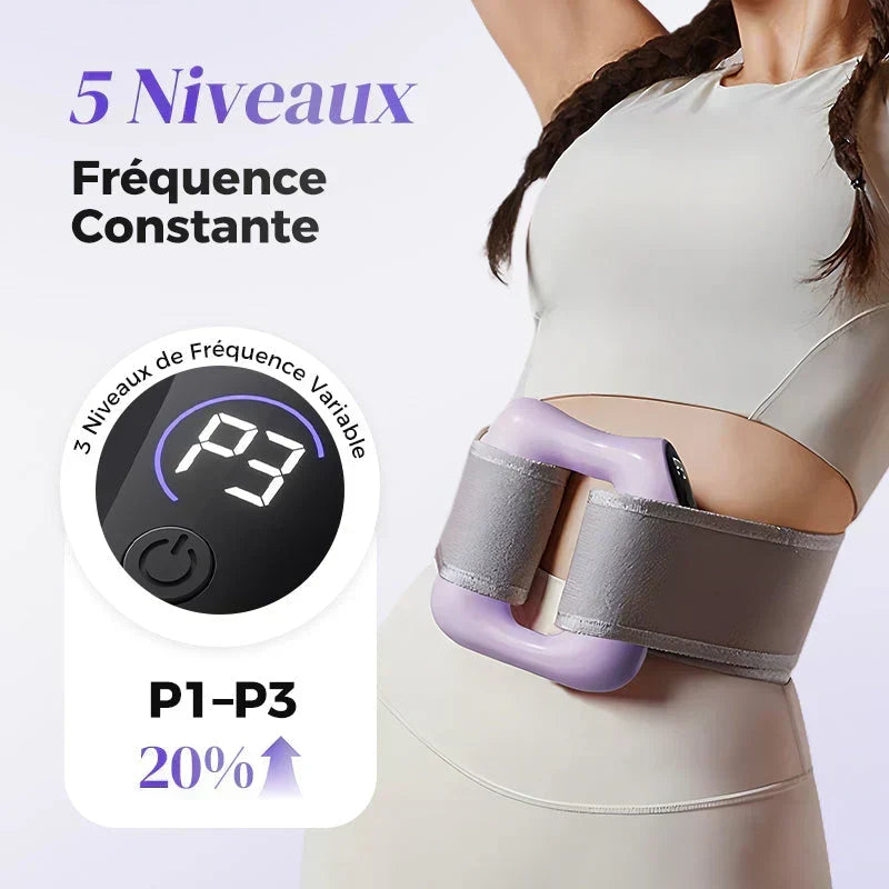 💪🌿 Anello massaggiatore portatile a 5 velocità – Cinghia regolabile, sollievo per i tessuti profondi, alleviamento del dolore muscolare portatile per casa, palestra e viaggi 🌟👑