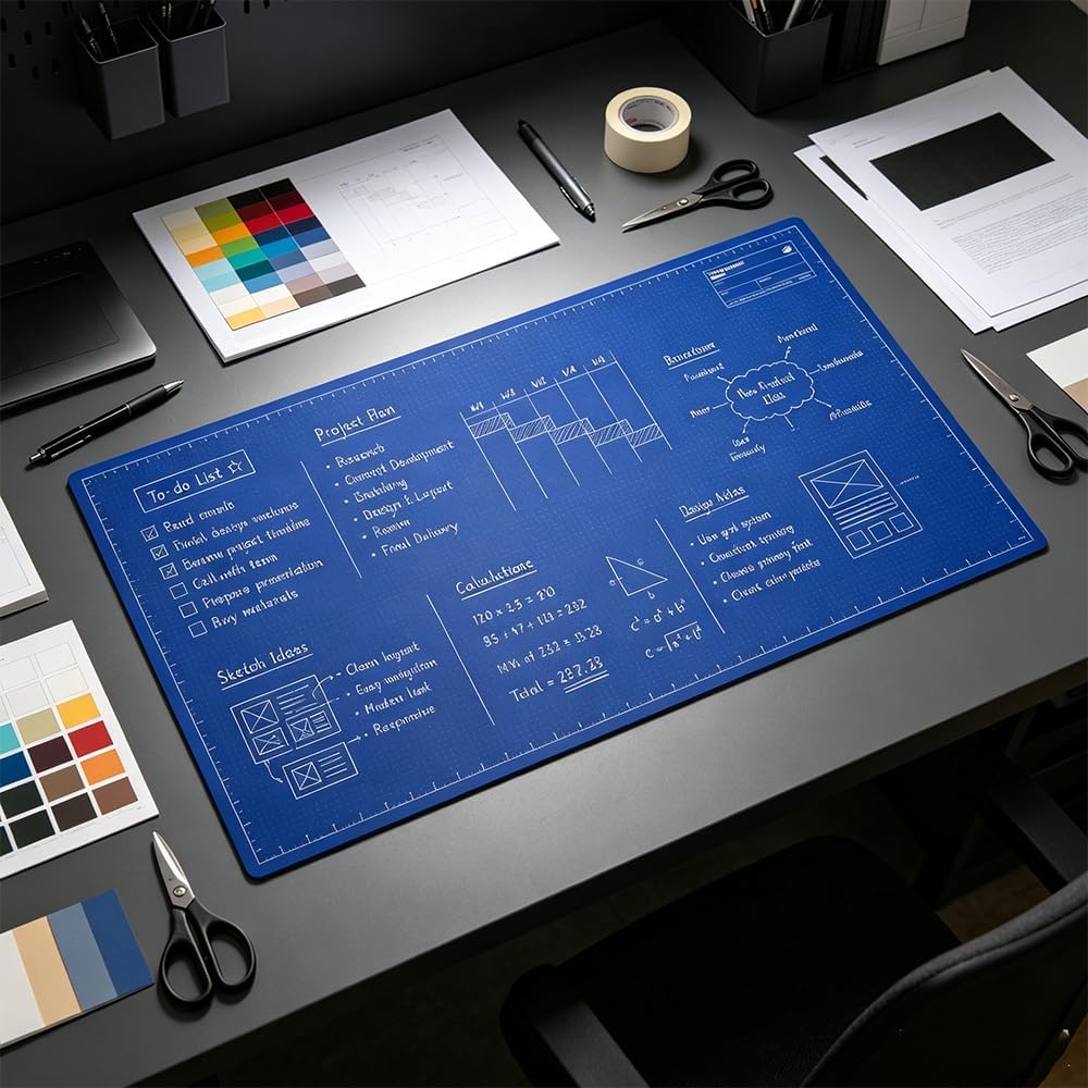 📝✨ 50% DI SCONTO OGGI! Trasforma la tua scrivania in uno spazio di lavoro creativo riutilizzabile — Scrivi, disegna e pianifica senza sprecare carta!