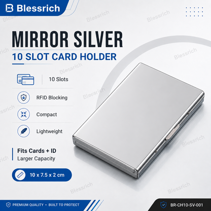 Porta carte metallico blocco RFID