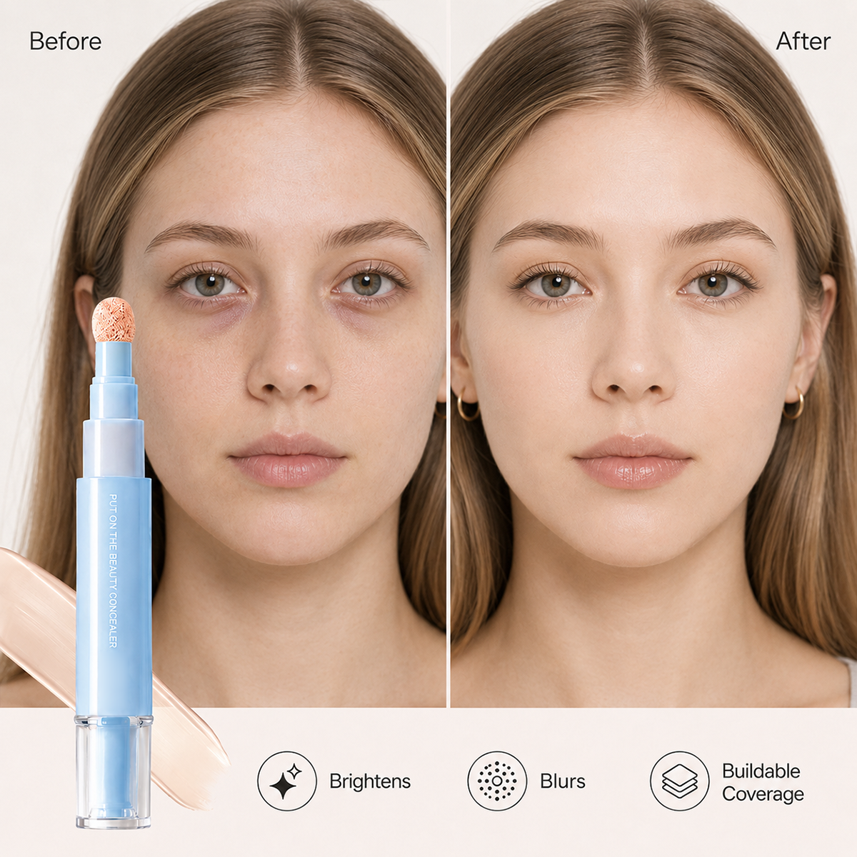 💄 COMPRA 1 RICEVI 1 GRATIS! ✨ Correttore e Fondotinta a Doppio Effetto – Coprenza Totale, Lunga Durata 💫