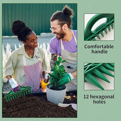 🌱 Sconto del 50% – Spaziatore e piantatore per semi da giardino, strumento di semina preciso a 12 fori