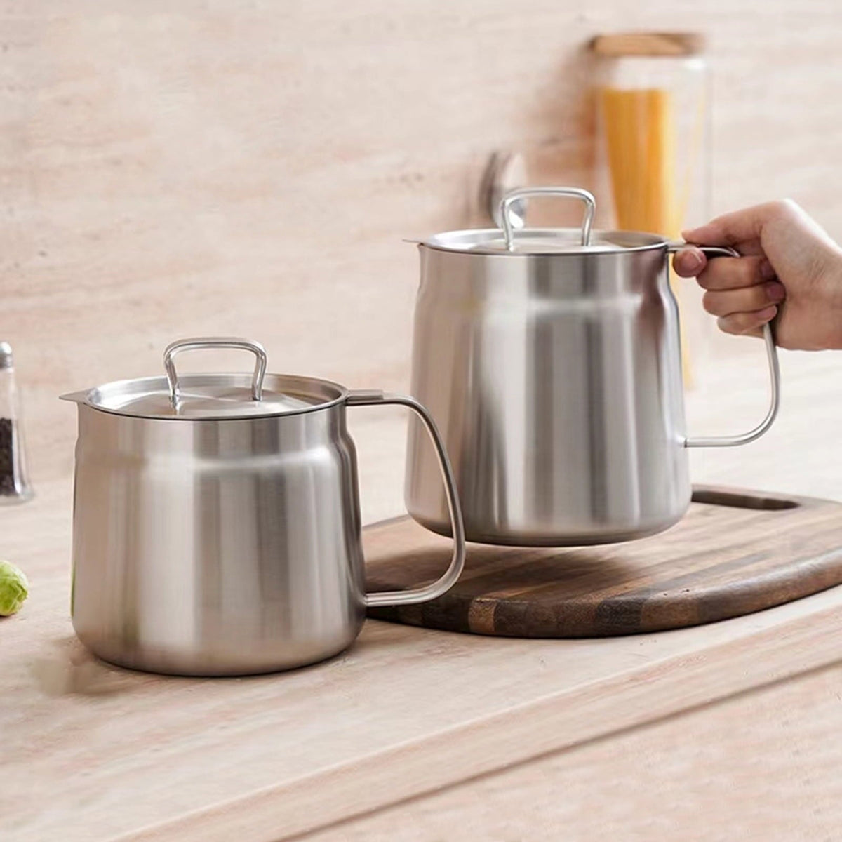 ⏳🔥 SCONTO 50% OFFERTA LIMITATA! ⏰ Contenitore 2 in 1 in acciaio inox 304 | Filtra e conserva l’olio senza sforzo ✨