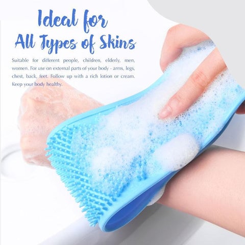 🧼Spazzola per lavare la schiena in silicone, doppio lato, esfoliante per il corpo con setole morbide in silicone