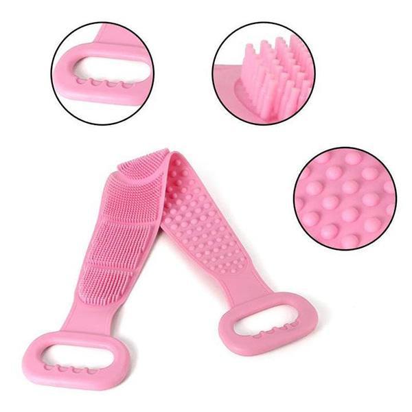 🧼Spazzola per lavare la schiena in silicone, doppio lato, esfoliante per il corpo con setole morbide in silicone