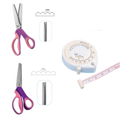 🔥SALDI CALDI 50% DI SCONTO🎁✂️ Forbici a zig‑zag – Acciaio inox, manici ergonomici imbottiti – Perfette per cucito, trapunte e scrapbooking! 🧵💨