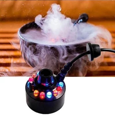 💨 ORA 50% DI SCONTO! ⚡ Macchina per nebbia a ultrasuoni con 12 LED – Produce nebbia fresca e luci colorate – Ideale per umidificatori, fontane o decorazioni di Halloween – Funziona silenziosamente sott'acqua 💧✨