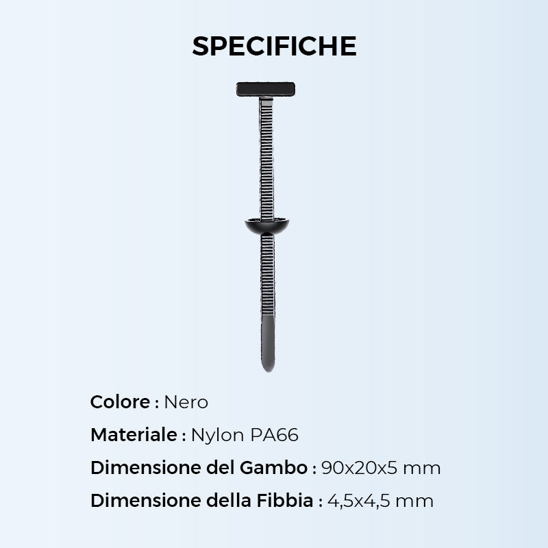 Fibbia universale per fascette in nylon (50% di sconto）