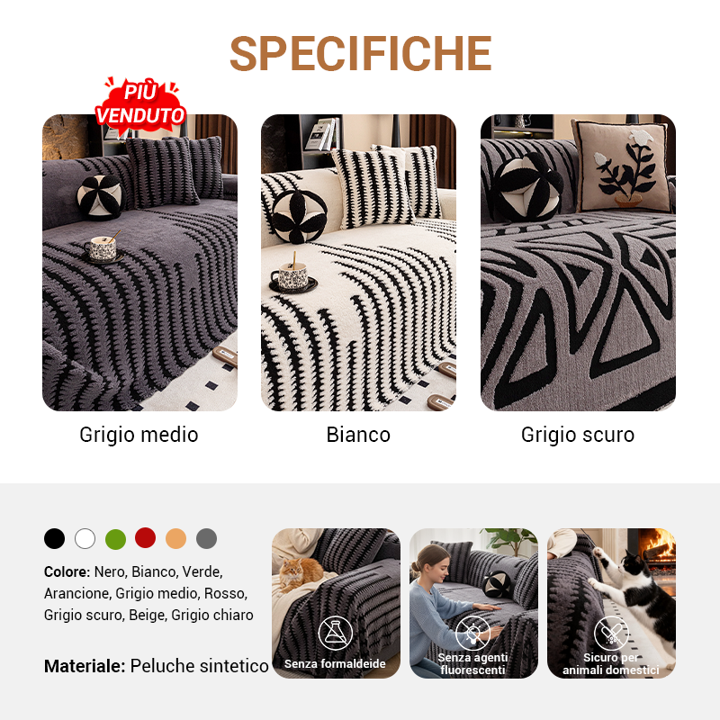 📢📢Sconto del 50%!!! ✨Copridivano morbido e antiscivolo in peluche