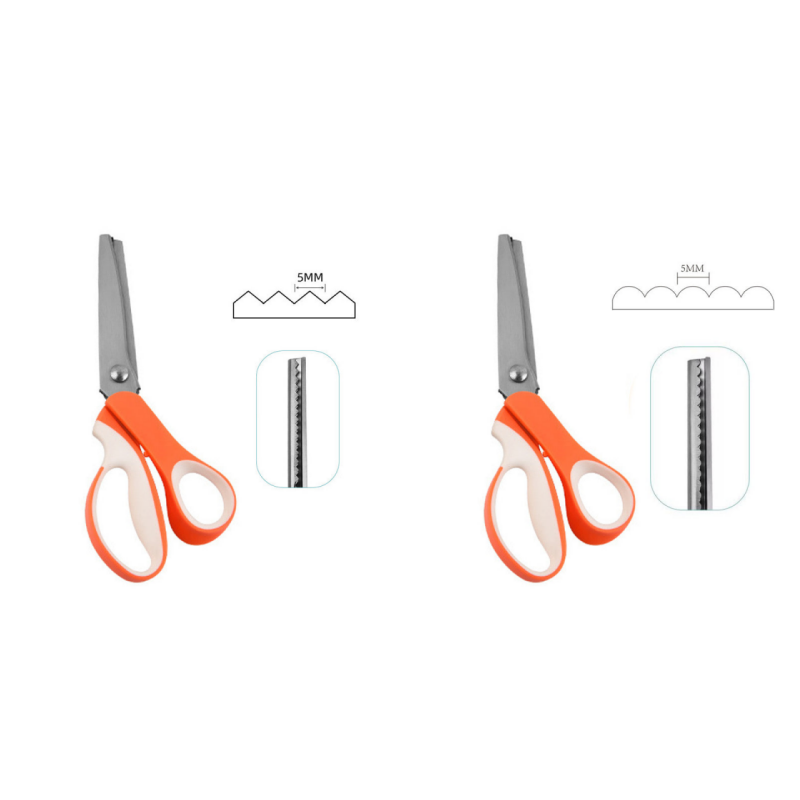🔥SALDI CALDI 50% DI SCONTO🎁✂️ Forbici a zig‑zag – Acciaio inox, manici ergonomici imbottiti – Perfette per cucito, trapunte e scrapbooking! 🧵💨