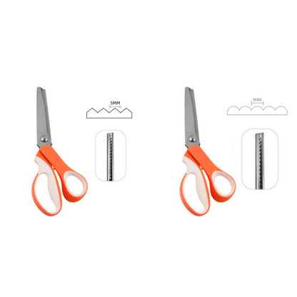 🔥SALDI CALDI 50% DI SCONTO🎁✂️ Forbici a zig‑zag – Acciaio inox, manici ergonomici imbottiti – Perfette per cucito, trapunte e scrapbooking! 🧵💨