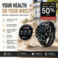 ⌚ OFFERTA A TEMPO LIMITATO 50% DI SCONTO! 💡 Orologio Intelligente Multifunzione – Monitoraggio Salute, Chiamate Vivavoce, Ideale per lo Sport ✨