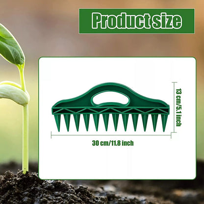 🌱 Sconto del 50% – Spaziatore e piantatore per semi da giardino, strumento di semina preciso a 12 fori