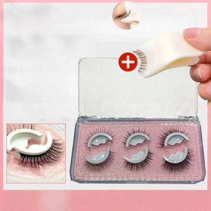 👁️✨ Ciglia Finte Autoadesive Riutilizzabili – Senza Colla | Applicazione in 3 Secondi | Aspetto Naturale | Fibre Sintetiche Ipoallergeniche | 7 Stili | 3 Paia + Astuccio | Ideale per Trucco Quotidiano & Occasioni Speciali 💄🌸