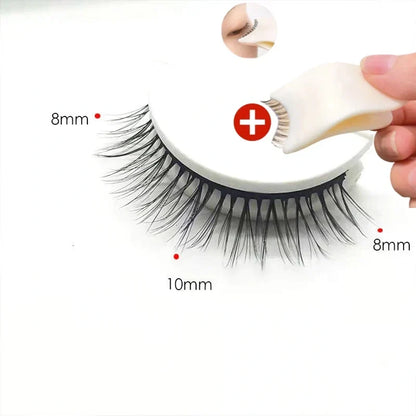👁️✨ Ciglia Finte Autoadesive Riutilizzabili – Senza Colla | Applicazione in 3 Secondi | Aspetto Naturale | Fibre Sintetiche Ipoallergeniche | 7 Stili | 3 Paia + Astuccio | Ideale per Trucco Quotidiano & Occasioni Speciali 💄🌸