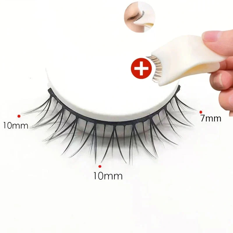 👁️✨ Ciglia Finte Autoadesive Riutilizzabili – Senza Colla | Applicazione in 3 Secondi | Aspetto Naturale | Fibre Sintetiche Ipoallergeniche | 7 Stili | 3 Paia + Astuccio | Ideale per Trucco Quotidiano & Occasioni Speciali 💄🌸