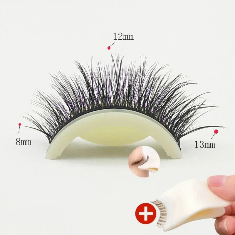 👁️✨ Ciglia Finte Autoadesive Riutilizzabili – Senza Colla | Applicazione in 3 Secondi | Aspetto Naturale | Fibre Sintetiche Ipoallergeniche | 7 Stili | 3 Paia + Astuccio | Ideale per Trucco Quotidiano & Occasioni Speciali 💄🌸