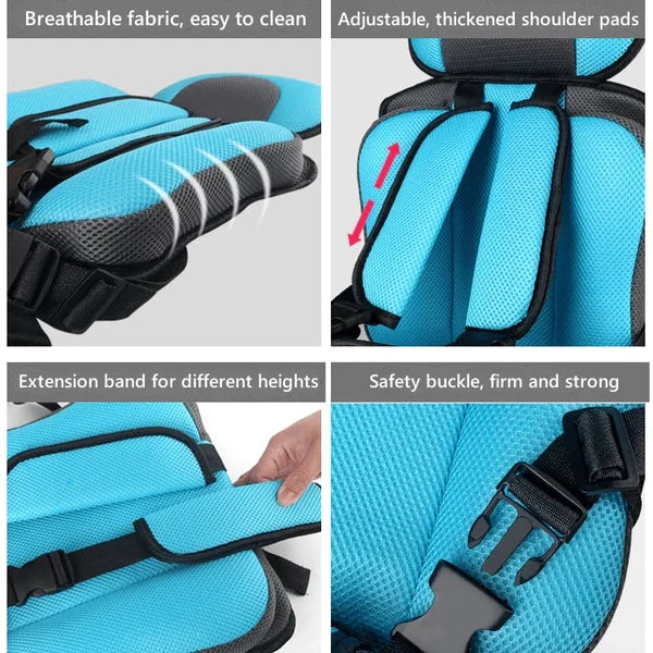 💞50K+ VENDUTI!🧳👶Seggiolino Auto Portatile per Bambini – Leggero 0,4 kg, pieghevole e rete traspirante. Cintura di sicurezza a 5 punti per 0-12 anni – viaggi senza stress! 🚗✨