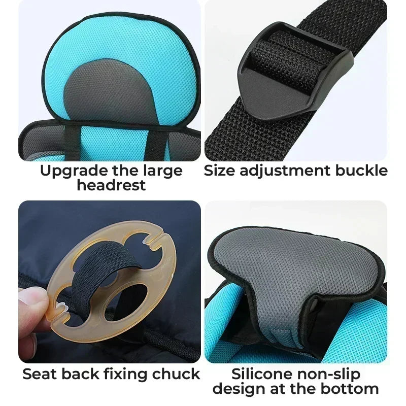 💞50K+ VENDUTI!🧳👶Seggiolino Auto Portatile per Bambini – Leggero 0,4 kg, pieghevole e rete traspirante. Cintura di sicurezza a 5 punti per 0-12 anni – viaggi senza stress! 🚗✨