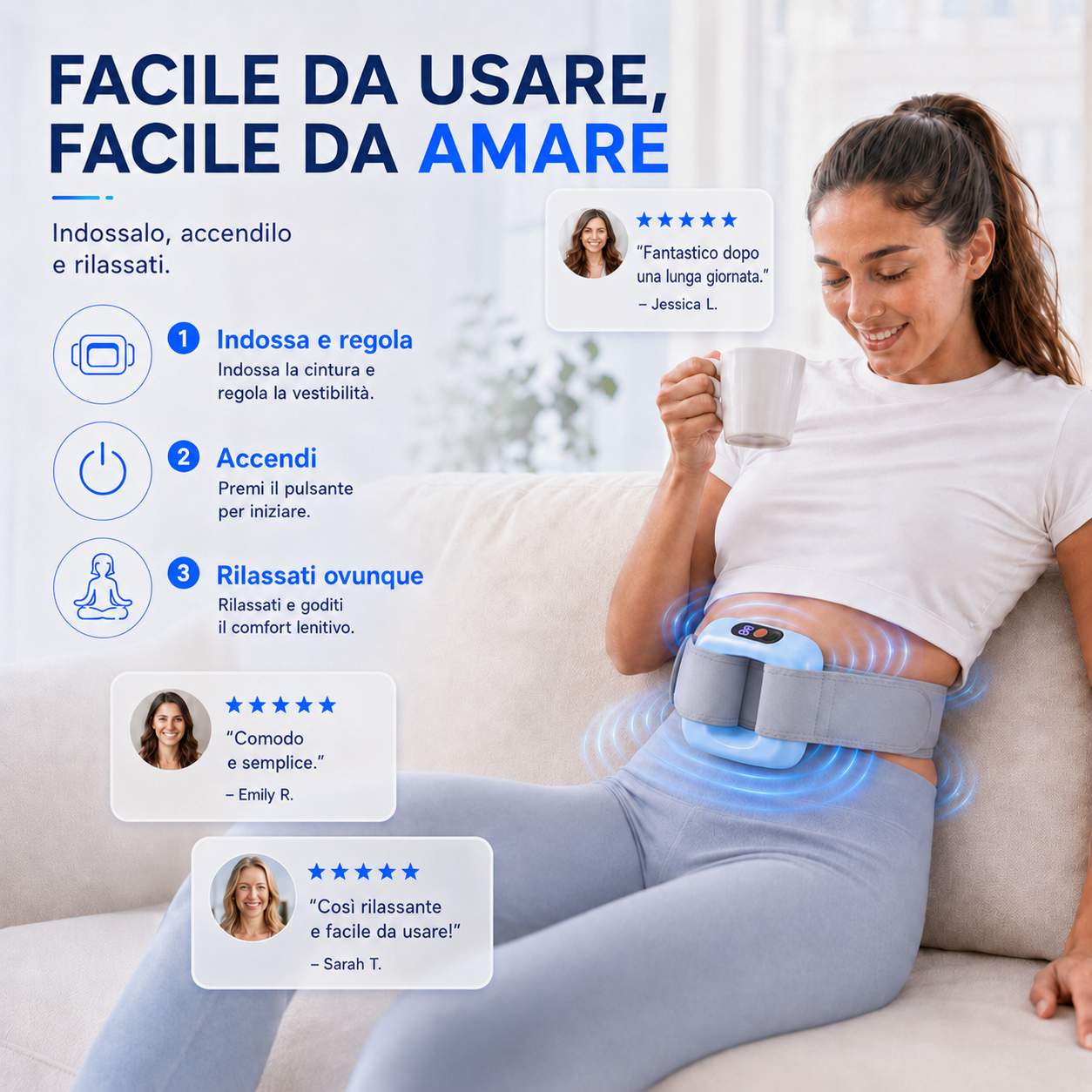 💪🌿 Anello massaggiatore portatile a 5 velocità – Cinghia regolabile, sollievo per i tessuti profondi, alleviamento del dolore muscolare portatile per casa, palestra e viaggi 🌟👑