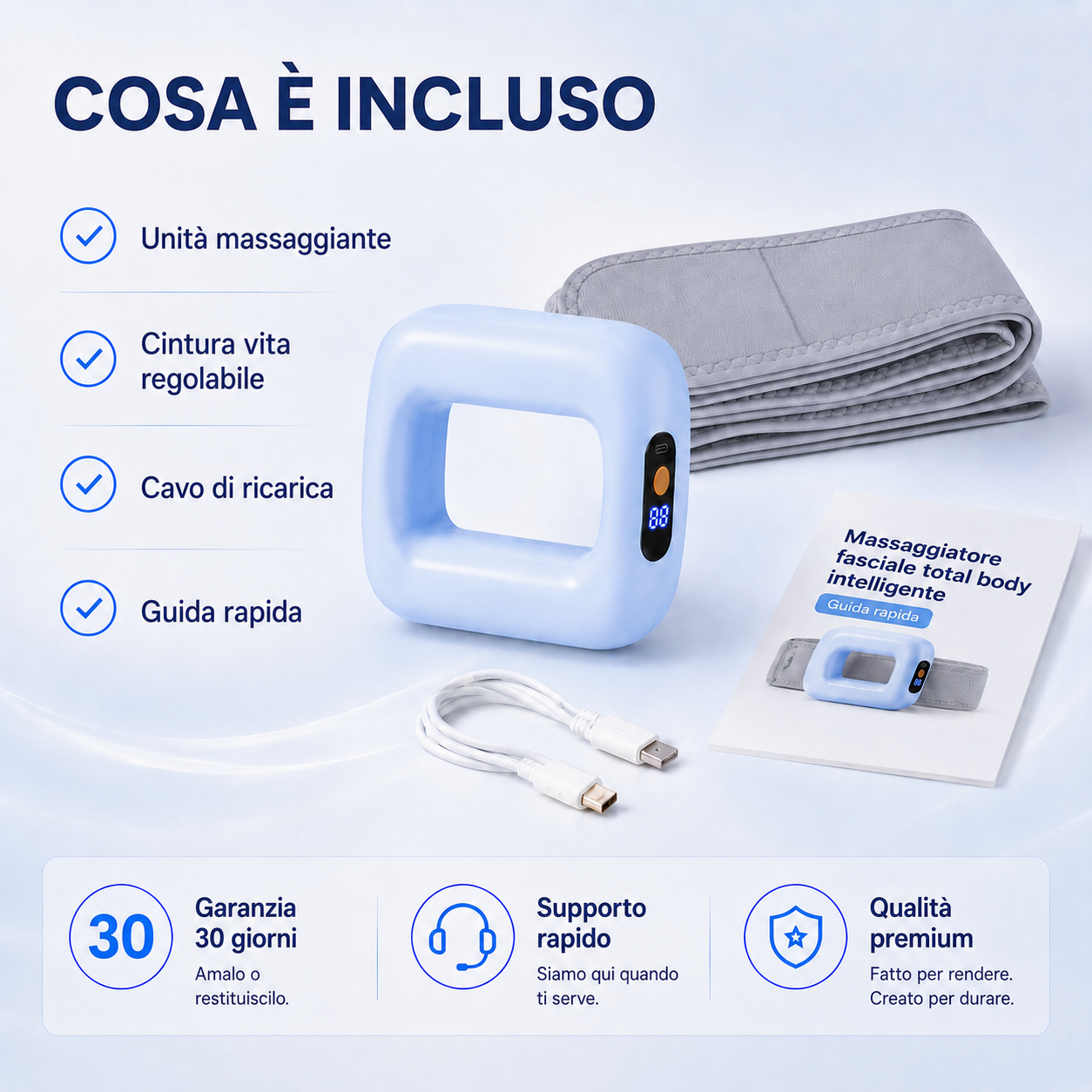 💪🌿 Anello massaggiatore portatile a 5 velocità – Cinghia regolabile, sollievo per i tessuti profondi, alleviamento del dolore muscolare portatile per casa, palestra e viaggi 🌟👑