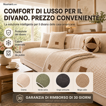 🛋️ Fodera per divano antiscivolo, lavabile e rinforzata