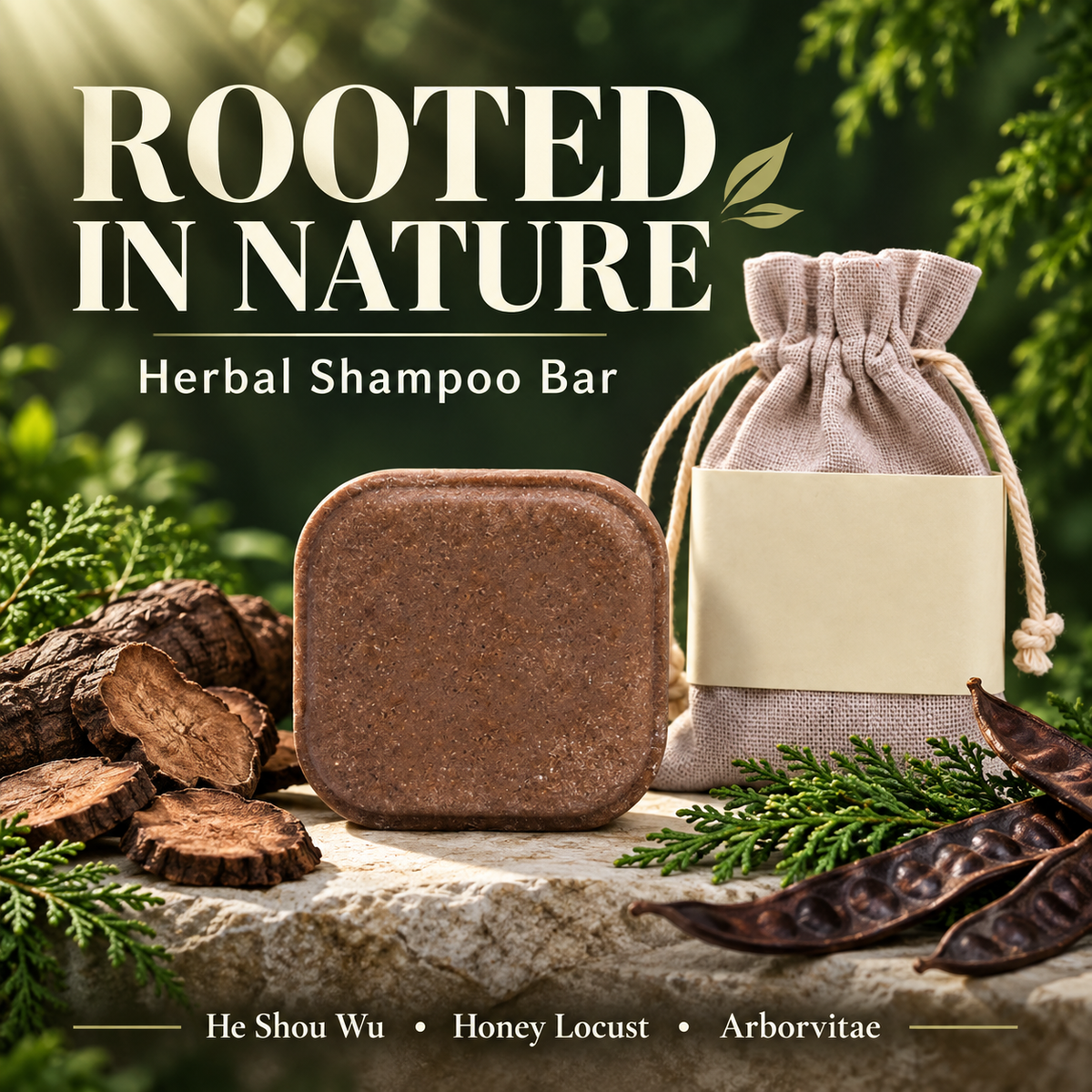 Shampoo solido con erbe naturali