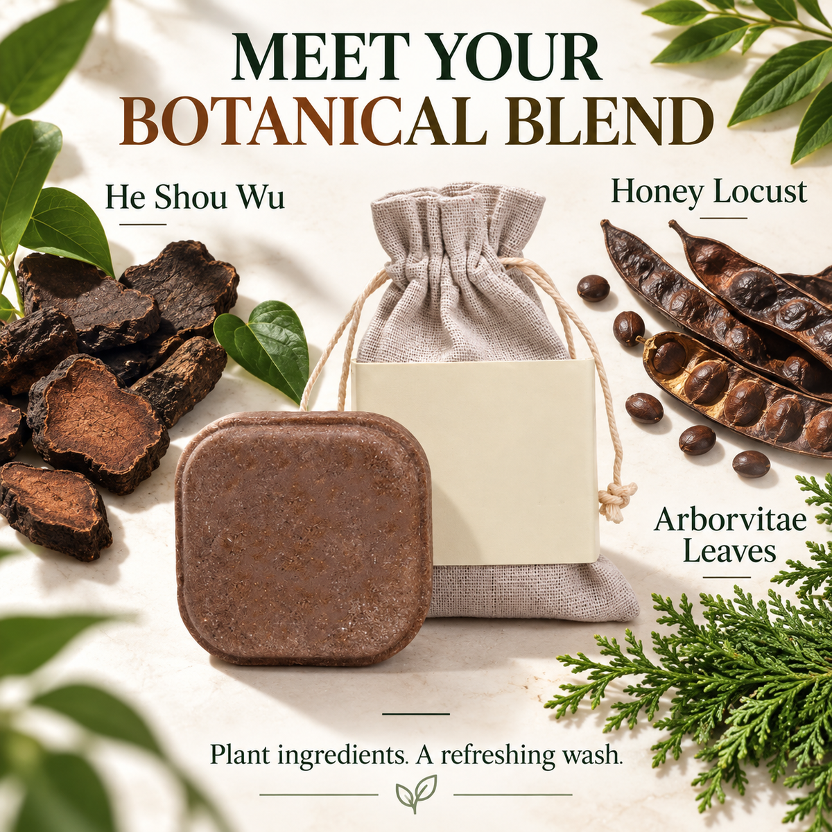Shampoo solido con erbe naturali
