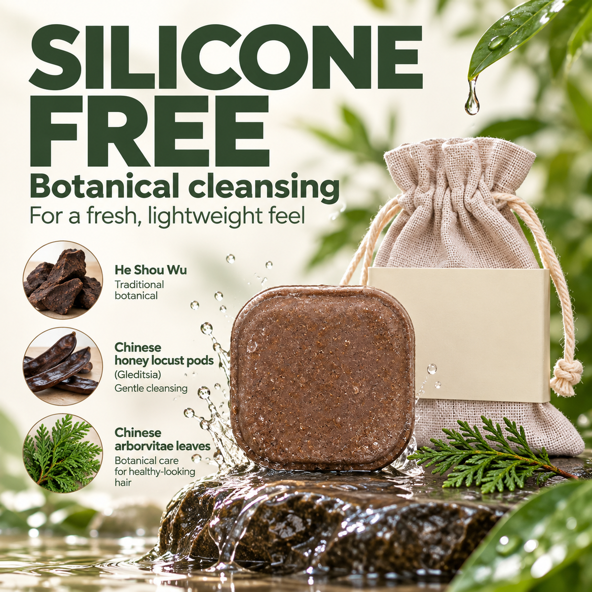 Shampoo solido con erbe naturali
