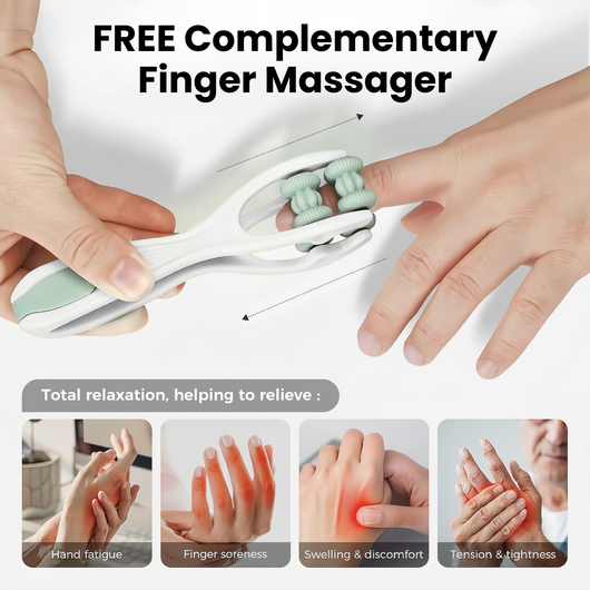 Massaggiatore per mani riscaldato senza fili con compressione ad aria – La tua spa per le mani a casa