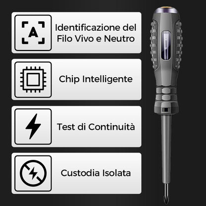 🔥Rilevatore di elettricità per cacciavite magnetico potente a coppia elevata 2 in 1