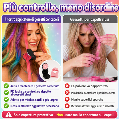 🌈🎨 SCONTO DEL 50%! Set di 12 gessetti temporanei per capelli – Tonalità vivaci per riflessi, ciocche e divertimento a tutto colore. Facile da applicare grazie al fermaglio – si lavano via con lo shampoo! Perfetti per feste, festival e cosplay! 🎉✨