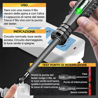 🔥Rilevatore di elettricità per cacciavite magnetico potente a coppia elevata 2 in 1