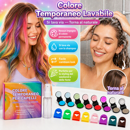 🌈🎨 SCONTO DEL 50%! Set di 12 gessetti temporanei per capelli – Tonalità vivaci per riflessi, ciocche e divertimento a tutto colore. Facile da applicare grazie al fermaglio – si lavano via con lo shampoo! Perfetti per feste, festival e cosplay! 🎉✨